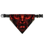 Red Devil Satan Print Over The Collar Dog Bandana