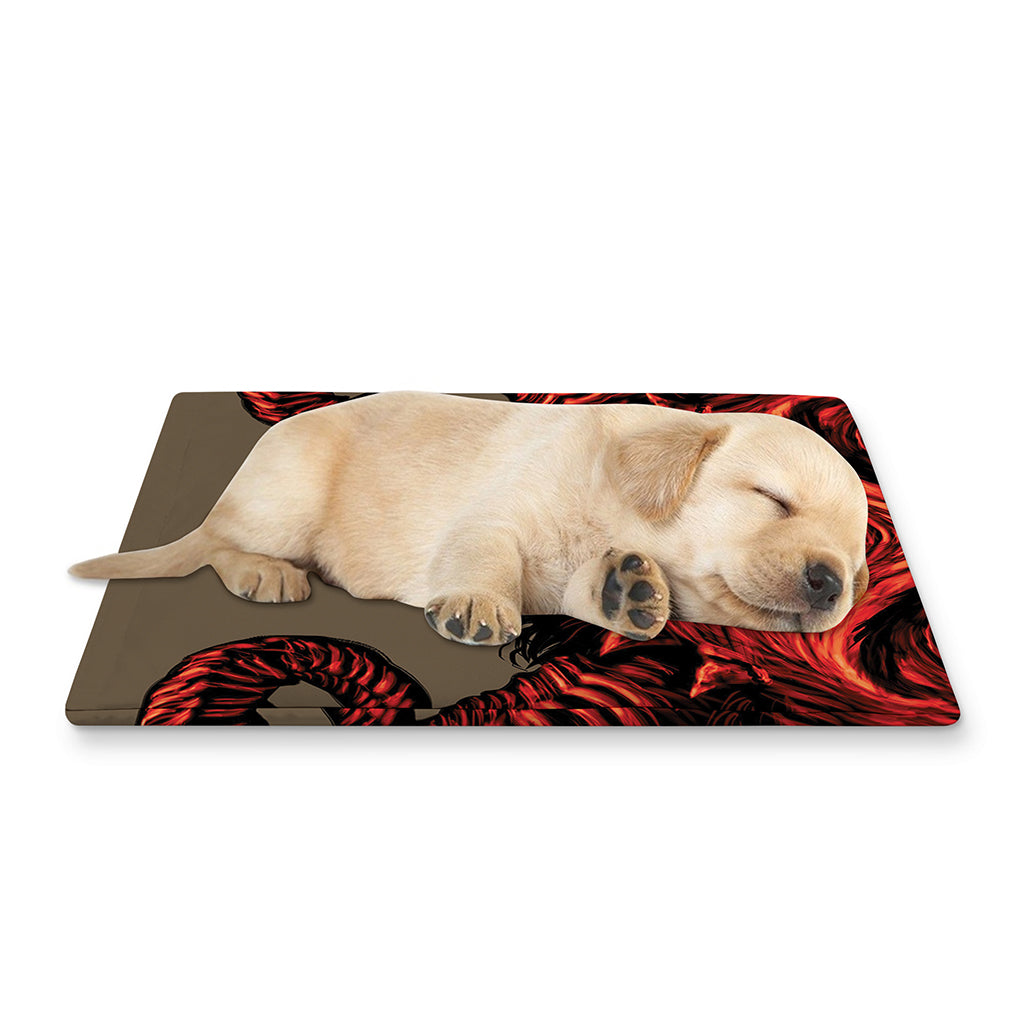 Red Devil Satan Print Pet Cooling Mat Cover