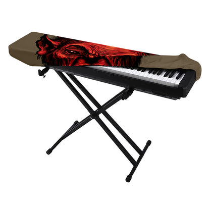 Red Devil Satan Print Piano Keyboard Cover