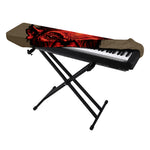 Red Devil Satan Print Piano Keyboard Cover