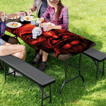 Red Devil Satan Print Picnic Table Cover