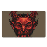 Red Devil Satan Print Polyester Doormat