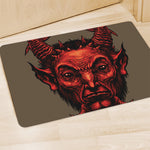 Red Devil Satan Print Polyester Doormat