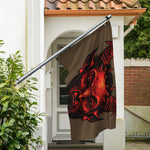 Red Devil Satan Print Polyester Flag
