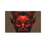 Red Devil Satan Print Polyester Flag