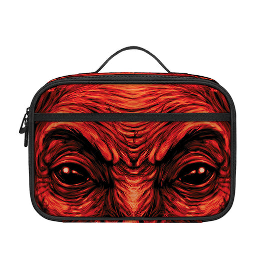 Red Devil Satan Print Portable Lunch Bag