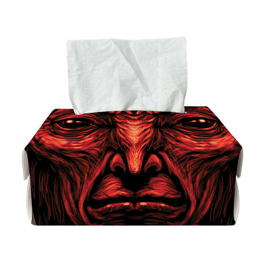 Red Devil Satan Print Rectangle Tissue Box Cover