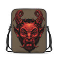 Red Devil Satan Print Rectangular Crossbody Bag