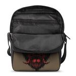 Red Devil Satan Print Rectangular Crossbody Bag