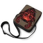 Red Devil Satan Print Rectangular Crossbody Bag