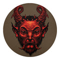 Red Devil Satan Print Round Blanket