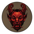 Red Devil Satan Print Round Floor Mat