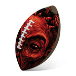Red Devil Satan Print Rugby Ball
