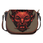 Red Devil Satan Print Saddle Bag