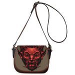 Red Devil Satan Print Saddle Bag