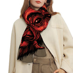 Red Devil Satan Print Scarf