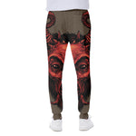 Red Devil Satan Print Scuba Joggers