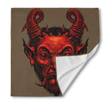 Red Devil Satan Print Silk Bandana