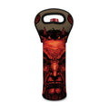 Red Devil Satan Print Single Neoprene Wine Tote