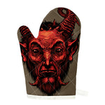 Red Devil Satan Print Single Oven Mitt