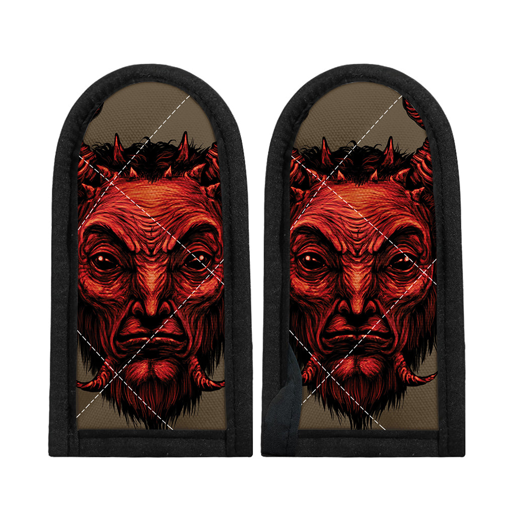 Red Devil Satan Print Skillet Handle Cover