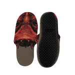 Red Devil Satan Print Slippers