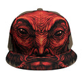 Red Devil Satan Print Snapback Cap