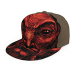 Red Devil Satan Print Snapback Cap