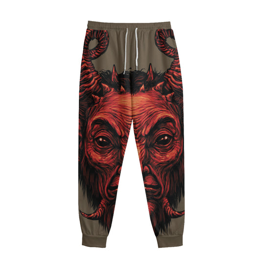 Red Devil Satan Print Sweatpants