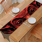 Red Devil Satan Print Table Runner
