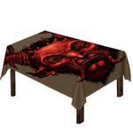 Red Devil Satan Print Tablecloth