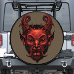 Red Devil Satan Print Tire Cover