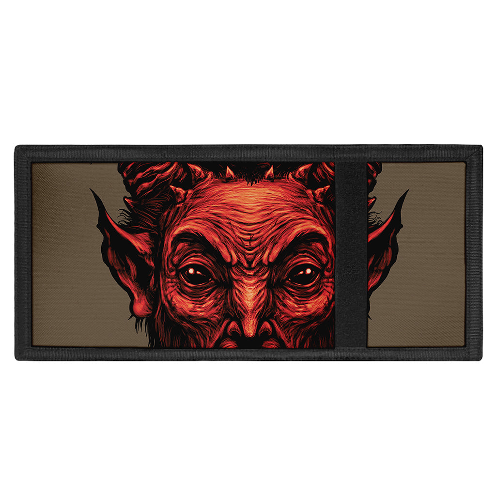 Red Devil Satan Print Trifold Wallet