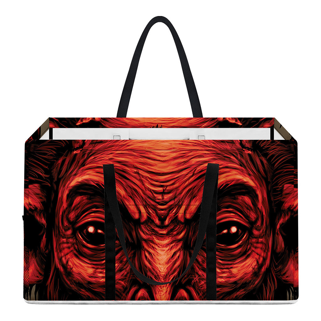 Red Devil Satan Print Utility Tote Bag