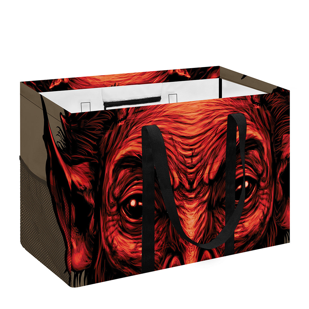 Red Devil Satan Print Utility Tote Bag