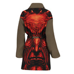 Red Devil Satan Print Women's Bathrobe