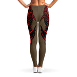 Red Devil Satan Print Women's Leggings