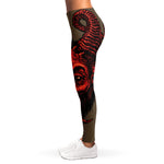 Red Devil Satan Print Women's Leggings