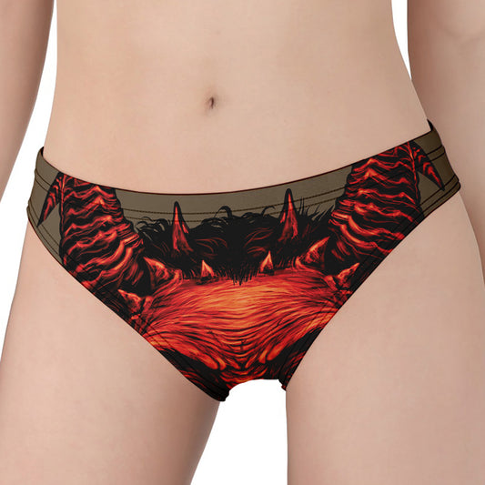 Red Devil Satan Print Women's Panties