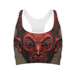 Red Devil Satan Print Women's Sports Bra