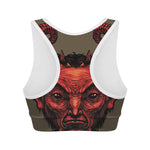 Red Devil Satan Print Women's Sports Bra