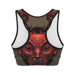 Red Devil Satan Print Women's Sports Bra