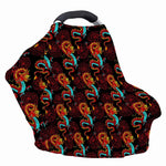 Red Dragon Lotus Pattern Print Baby Seat Cover