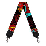 Red Dragon Lotus Pattern Print Bag Strap
