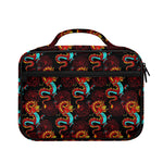 Red Dragon Lotus Pattern Print Briefcase Bible Bag