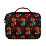 Red Dragon Lotus Pattern Print Briefcase Bible Bag