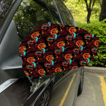 Red Dragon Lotus Pattern Print Car Side Mirror Covers