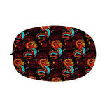 Red Dragon Lotus Pattern Print Car Side Mirror Covers