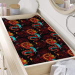 Red Dragon Lotus Pattern Print Changing Pad Cover