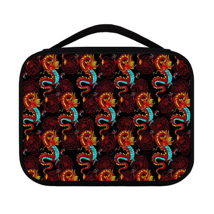 Red Dragon Lotus Pattern Print Classic Bible Case